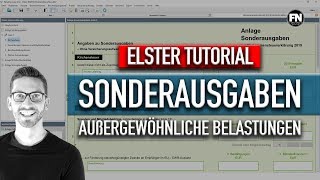 Anlage Sonderausgaben 2019 Elster ausfüllen – Steuererklärung 2019 Elster Tutorial 2020 [upl. by Rohpotsirhc729]