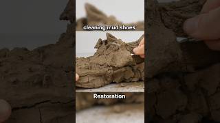 Cleaning mud shoes Restorationshorts restoration [upl. by Eitra]