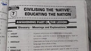 8th class social history 7th lesson civilizing the native educating the nation guide workbook [upl. by Zerep873]