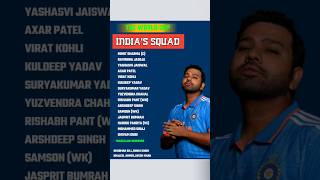 Team India T20 WORLD CUP SQUAD 2024 🇮🇳💯 teamindia t20worldcup indiasquad cricket rohitsharma [upl. by Aerdno]