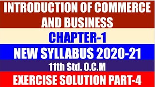 11th Std Commerce Organization of Commerce Chapter1 Part4 Exercise Solution of Q7 and Q8 [upl. by Wearing]