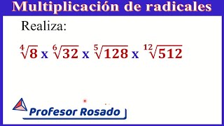 MULTIPLICACIÓN DE RADICALES CON ÍNDICES DIFERENTES [upl. by Erihppas772]