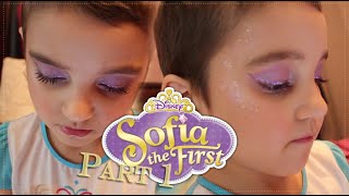 Sofia The First Inspired Makeup Tutorial Disney Princess Halloween edition part 1 [upl. by Corina]