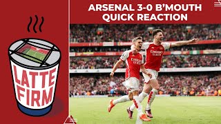 Arsenal 30 Bournemouth  Quick Reaction [upl. by Downe]