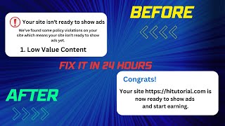 How to Fix LowValue Content Issues in Google AdSense  New Tricks 2022 [upl. by Worsham]