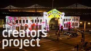 Architecture as a Technicolor Canvas  Emergence by Obscura Digital at the Exploratorium [upl. by Spiers524]