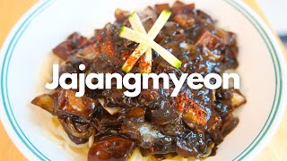 How to Make Jajangmyeon Korean Black Bean Noodles Shorts [upl. by Ellednahs]