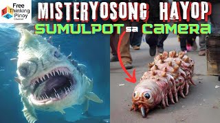 Isda na Kalahating tao 10 Misteryosong Hayop na nakunan sa Video [upl. by Enajyram61]