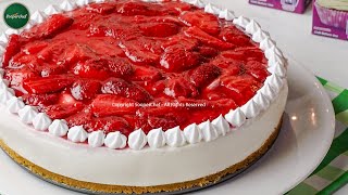 Satisfy Your Sweet Tooth with a Divine Strawberry Cheesecake No Bake Cheesecake Recipe [upl. by Quinta]