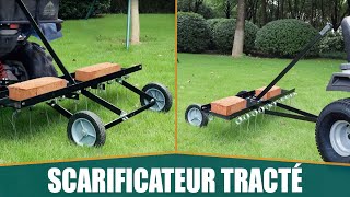 LE MEILLEUR SCARIFICATEUR POUR TRACTEUR TONDEUSE – WilTec [upl. by Pyle220]