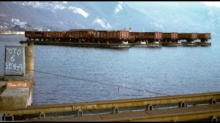 CHIATTE  LAGO DISEO  Trasporti ferroviari in navigazione [upl. by Ennaer]