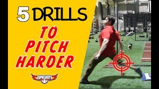 5 Drills to Pitch Harder  Baseball Pitching Drills [upl. by Ecydnak198]