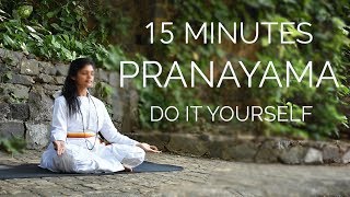 15 Minutes Pranayama  Do It Yourself  SRMD Yoga [upl. by Arabeila]