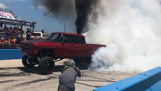 1st Gen Cummins Shuts Down Burnout Competition  DPS Compound Turbos on First Gen Dodge Cummins 12V [upl. by Sehcaep559]