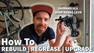 Shimano Deore XT M8100 12s Rear derailleur restore service clean dissembled [upl. by Llenol613]