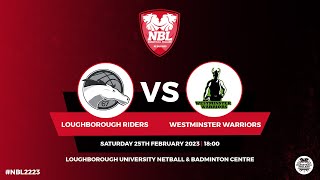 NBL1 Loughborough Riders vs Westminster Warriors  250223 [upl. by Iggep474]