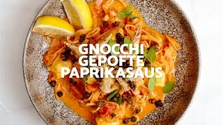 Gnocchi in gepofte paprikasaus met Hollandse garnalen  Hugo Kennis 3  De kleine smaakmaker [upl. by Hartzke]