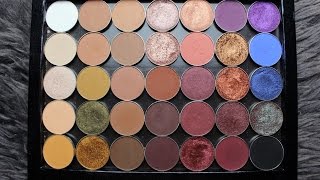 Makeup Geek Eyeshadow Swatches No Talking  IamJocie [upl. by Yotal]