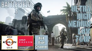 Battlefield 3  Athlon Gold 3150u  Vega 3  8GB RAM [upl. by Allenaj563]