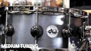 DW 6x14 Collectors Series Keplinger Black Iron Snare Drum  Donn Bennett Drum Studio [upl. by Bobbye]