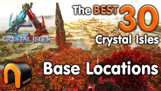 ARK Crystal Isles BEST BASE LOCATIONS [upl. by Ashleigh925]