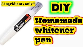 Homemade whitener penHow to make whitener at homeDiy whitener penDiy correction penCorrection [upl. by Enehs93]