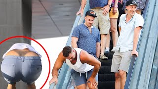 MAN THONG PRANK ON THE ESCALATOR 3 [upl. by John]