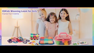 IQKidz Weaving Loom Kit for Kids [upl. by Kingsly]