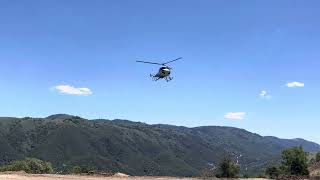 Enstrom 480B Landing Off Airport [upl. by Attelrak79]