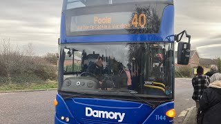 Damory 2009 Scania N270UD OMNICity HW09 BBX on the Purbeck Breezer 40 to Wareham 181223 [upl. by Onavlis839]