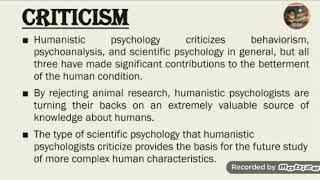 Criticism on Humanistic Psychology in urduhindi lecture [upl. by Laurel746]