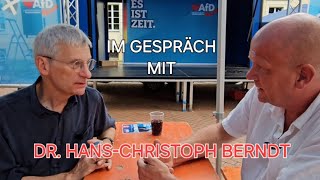 Interview mit dem Spitzenkandidaten der AfD Brandenburg Dr HansChristoph Berndt [upl. by Lindgren]