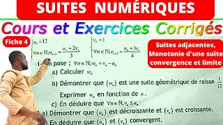 Suite NumériqueadjacentconvergegéométriqueMonotonie [upl. by Ferris]