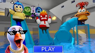 💧INSIDE OUT 2 WATERPARK BARRYS PRISON RUN OBBY  Gameplay with BOSS GOOSE [upl. by Kinzer]