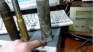 Mysterious now IDd 30mm 28mm Pzb41 Nazi Marked Cannon Shell [upl. by Aehtela]