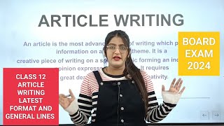 Article writingArticle writing class 12Article writing class 12 2024Article writing formatclass12 [upl. by Palila]