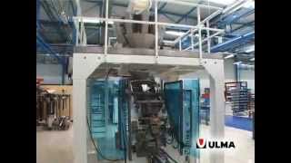 Cookies packaging in vertical machine VFFS with steady bottom side seal pack [upl. by Anaic]