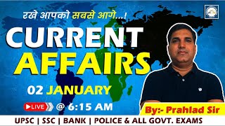 02 JANUARY 2024 CURRENT AFFAIRS  DAILY CURRENT AFFAIRS  CURRENT AFFAIRS BY PRAHLAD SIR [upl. by Atinra]