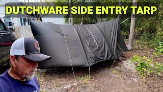 Dutchware Bonded Side Entry Camping Tarp Overview  Its HUGE [upl. by Ennaed]