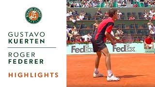 Gustavo Kuerten v Roger Federer Highlights  Mens Round 3 I RolandGarros 2004 [upl. by Anirbes257]