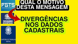 DIVERGÊNCIAS nos DADOS CADASTRAISIoneSantos [upl. by Aniuqal]