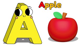 The ABC Phonic Song  Toddler Learning Video  quotA is for Apple a a Apple B is for Baby b b Babyquot [upl. by Arny121]