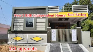 New 2 BHK Independent House  East Facing  161 square yards  Hyderabad [upl. by Nawud]