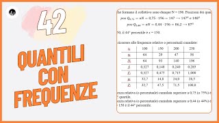 STATISTICA 42  Esercizio sui quantili con frequenze [upl. by Hoyt]