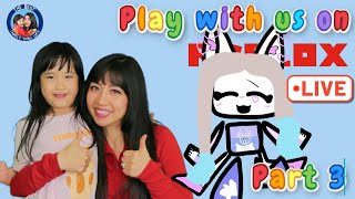 Play Roblox with Ella and Mommy LIVE Part 3 date 1101 [upl. by Chace]