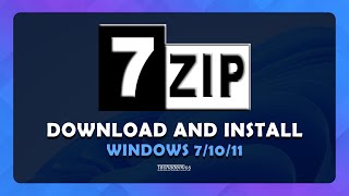 How To Download and Install 7Zip On Windows 1011  Tutorial [upl. by Nostets]