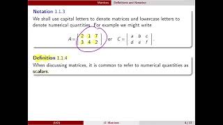 ADM1305  Linear Algebra  Chapter 1  Section 11 [upl. by Ardnekal]