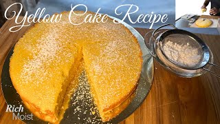 How to make Easy Classic Yellow Cake Recipe [upl. by Mervin]