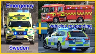 🚨 Swedish Emergency Vehicles responding collection [upl. by Bradleigh]