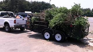 Clearing a Trailer Full of Debris in less than 30 secs [upl. by Glogau824]